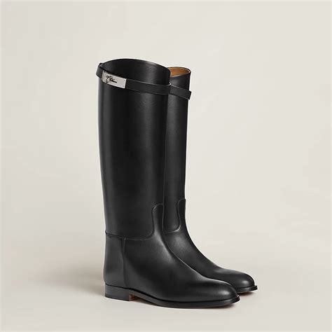 Bottes cavalières en cuir jumping Hermès Noir taille 41 EU en .